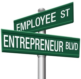 Entrepreneur Employee Street choice signs
